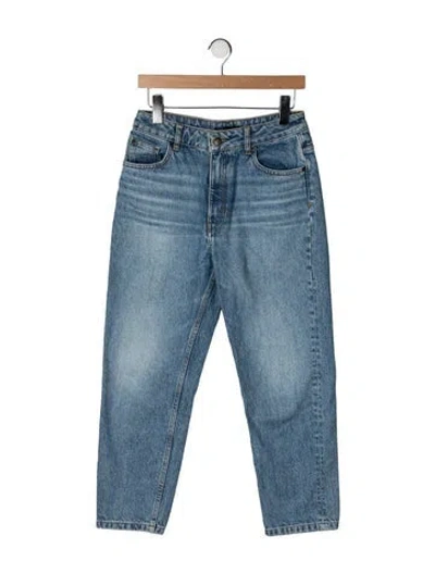 Pre-owned Maje High-rise Straight Leg Jeans In Blue
