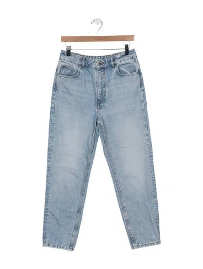 Pre-owned Maje High-rise Straight Leg Jeans In Blue