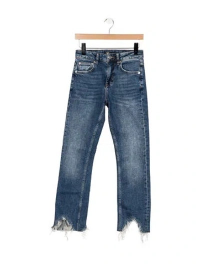 Pre-owned Maje High-rise Straight Leg Jeans In Blue