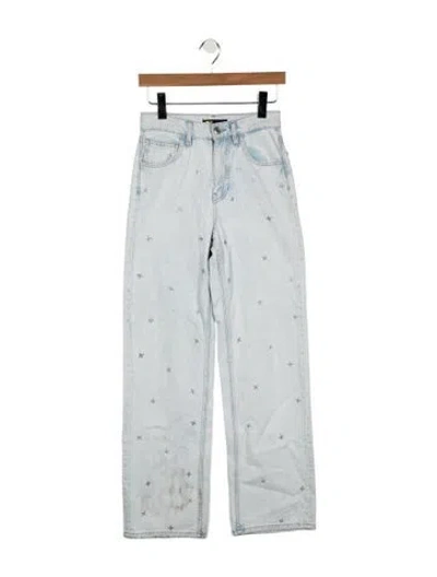 Pre-owned Maje High-rise Straight Leg Jeans In Blue