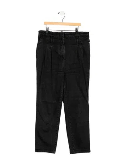 Pre-owned Maje High-rise Straight Leg Jeans In Blue