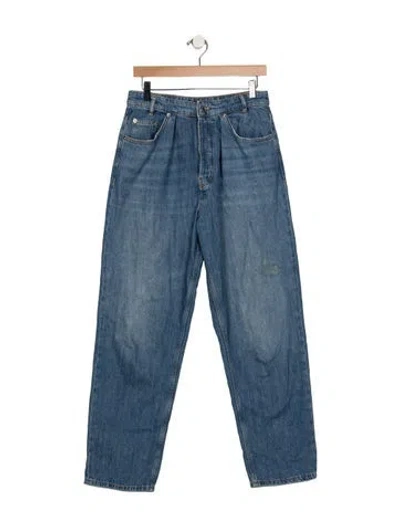 Pre-owned Maje High-rise Straight Leg Jeans In Blue