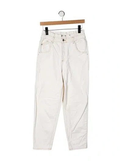 Pre-owned Maje High-rise Straight Leg Jeans In Neutral