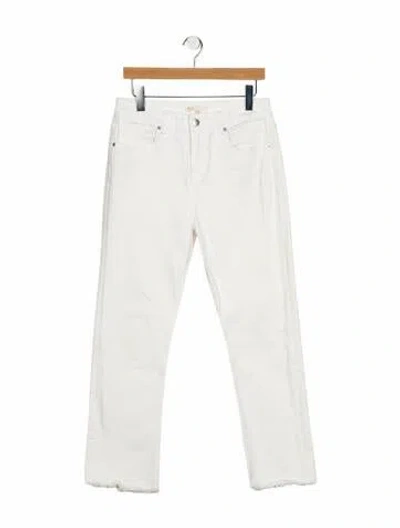 Pre-owned Maje High-rise Straight Leg Jeans In Neutral