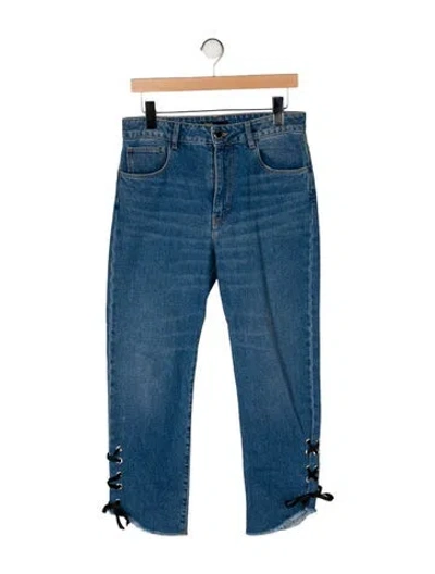 Pre-owned Maje High-rise Straight Leg Jeans W/ Tags In Blue