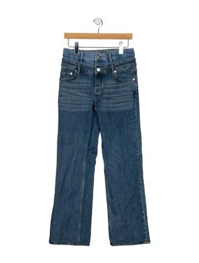 Pre-owned Maje High-rise Wide Leg Jeans In Blue