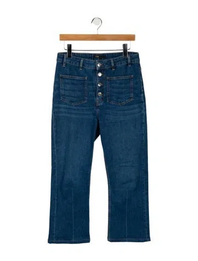 Pre-owned Maje High-rise Wide Leg Jeans In Blue