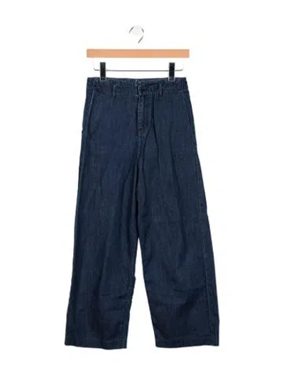 Pre-owned Maje High-rise Wide Leg Jeans In Blue