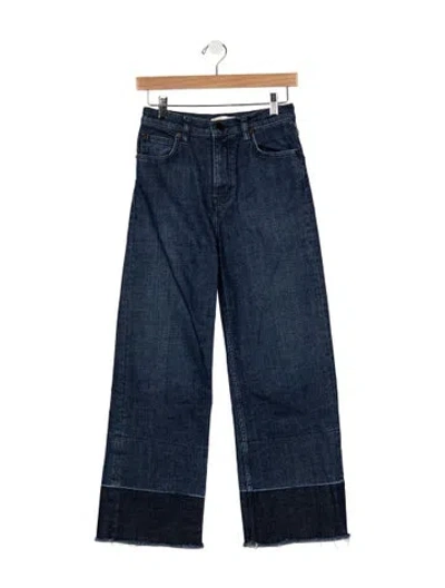 Pre-owned Maje High-rise Wide Leg Jeans In Blue