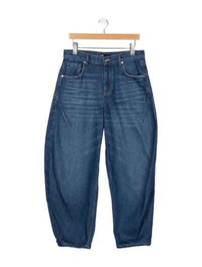 Pre-owned Maje High-rise Wide Leg Jeans In Blue