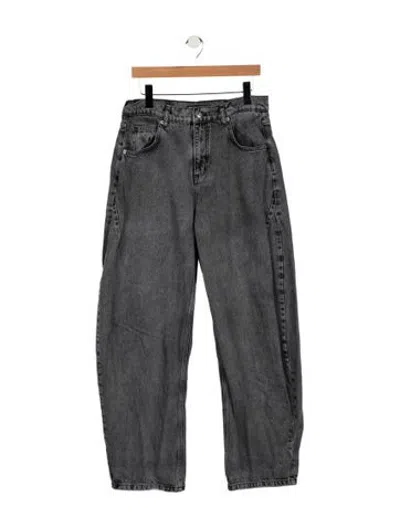 Pre-owned Maje High-rise Wide Leg Jeans In Grey