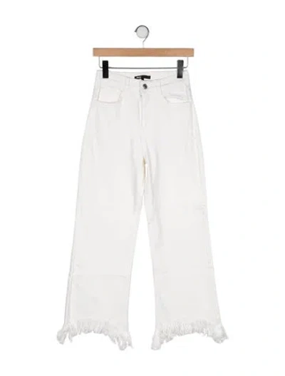 Pre-owned Maje High-rise Wide Leg Jeans W/ Tags In Neutral