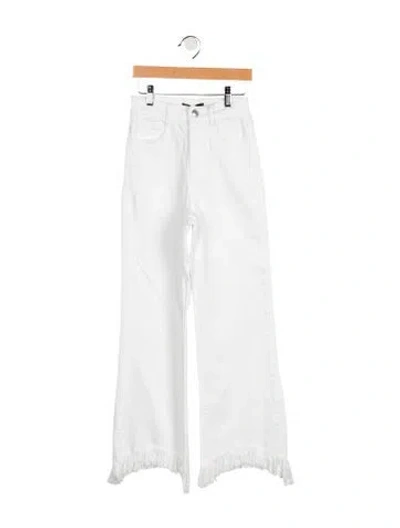 Pre-owned Maje High-rise Wide Leg Jeans In White