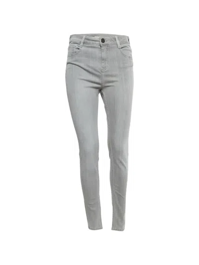 Pre-owned Maje High-waist Skinny Jeans In Grey
