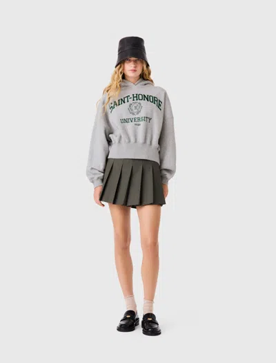 Maje Hooded Sweatshirt In Gray