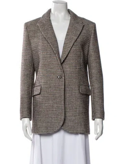 Pre-owned Maje Houndstooth Print Blazer