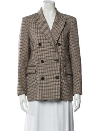 Pre-owned Maje Houndstooth Print Blazer In Neutral