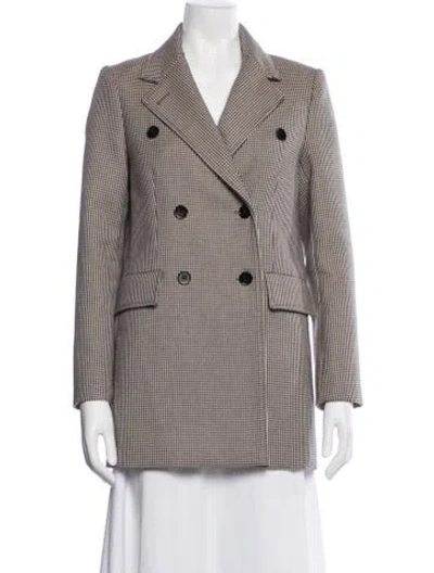 Pre-owned Maje Houndstooth Print Blazer In Neutral