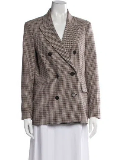 Pre-owned Maje Houndstooth Print Blazer In Neutral