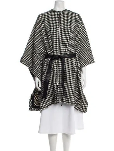 Pre-owned Maje Houndstooth Print Coat In Neutral