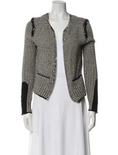 Pre-owned Maje Houndstooth Print Evening Jacket In Multi