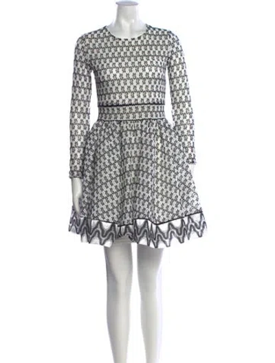 Pre-owned Maje Houndstooth Print Mini Dress In Black/white