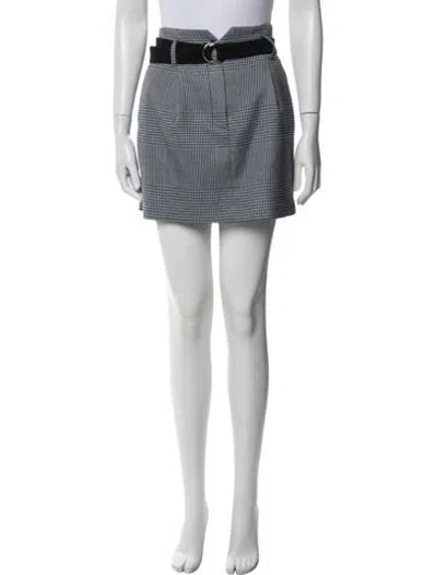 Pre-owned Maje Houndstooth Print Mini Skirt In Multi