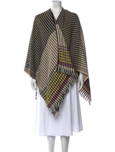 Pre-owned Maje Houndstooth Print V-neck Sweater In Neutrals