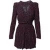 Maje Iko Polka Dot Mini Dress In Black Viscose In Multi