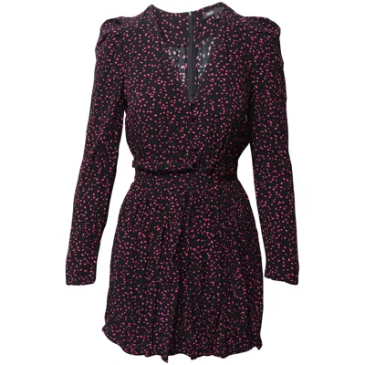 Maje Iko Polka Dot Mini Dress In Black Viscose In Multi
