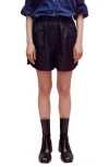 Maje Ilonie Pull-on Shorts In Blue