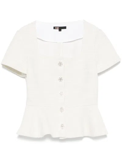 Maje Interwoven-design Top In 白色