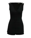 MAJE IRISA SLEEVELESS PLAYSUIT IN BLACK POLYESTER