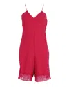 Maje Isadora Romper In Pink Polyester