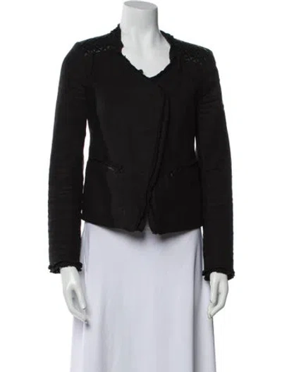 Pre-owned Maje Jacket In Black