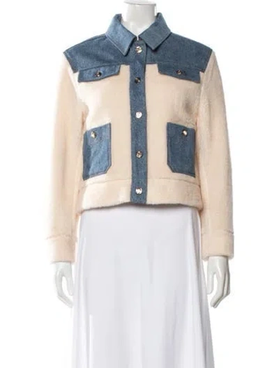 Pre-owned Maje Jacket In Blue