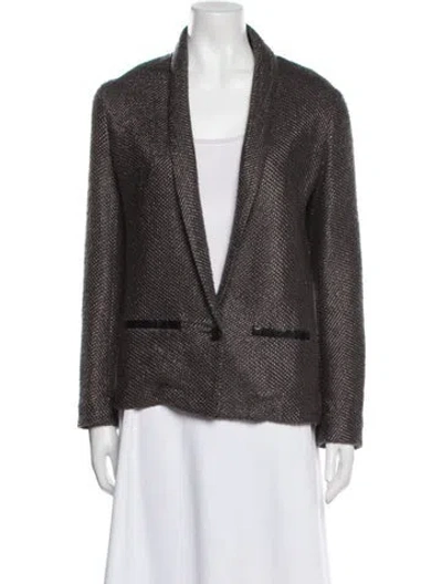 Pre-owned Maje Jacket In Gray