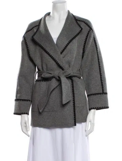 Pre-owned Maje Jacket In Gray