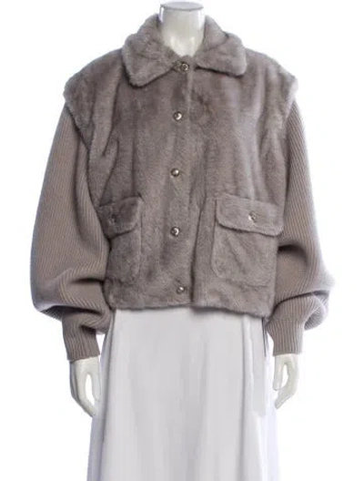 Pre-owned Maje Jacket In Gray
