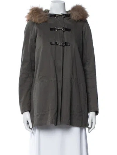 Pre-owned Maje Jacket In Green