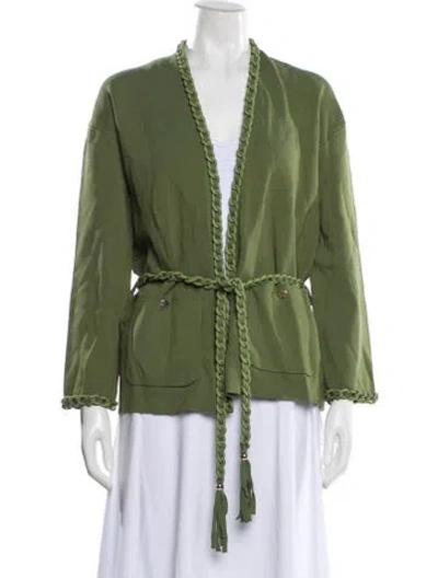 Pre-owned Maje Jacket In Green