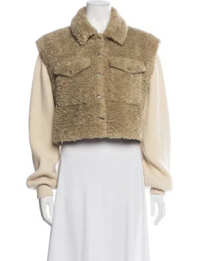 Pre-owned Maje Jacket In Green
