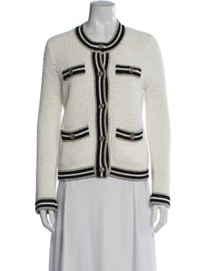 Pre-owned Maje Jacket In Metallic/white