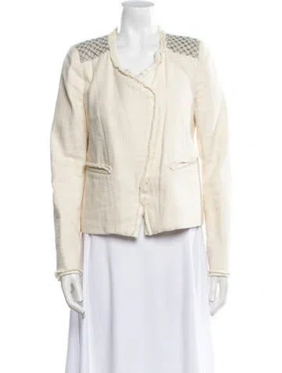 Pre-owned Maje Jacket In Neutral