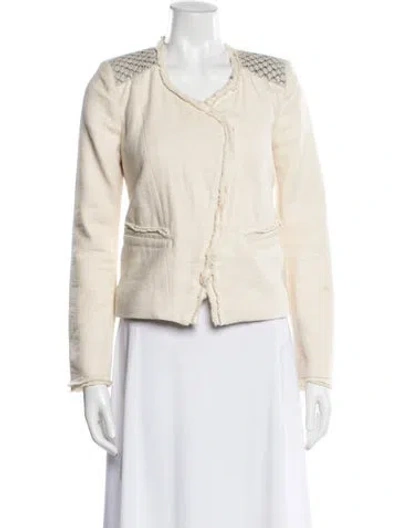 Pre-owned Maje Jacket In Neutral