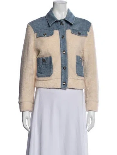 Pre-owned Maje Jacket In Neutral