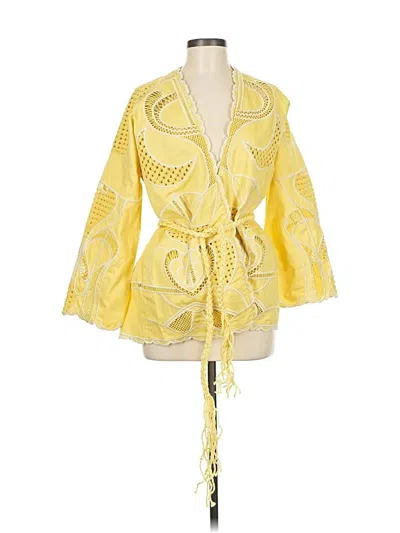 Pre-owned Maje Jacket In Yellow