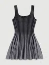 Maje Glittered Mini Dress In Black/glitter
