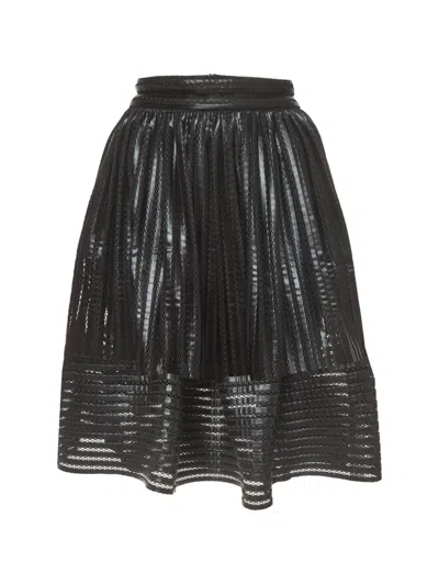 Pre-owned Maje James Flared Skirt In Black