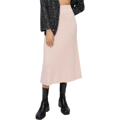 Maje Jandana Rib Knit A-line Skirt In Neutral